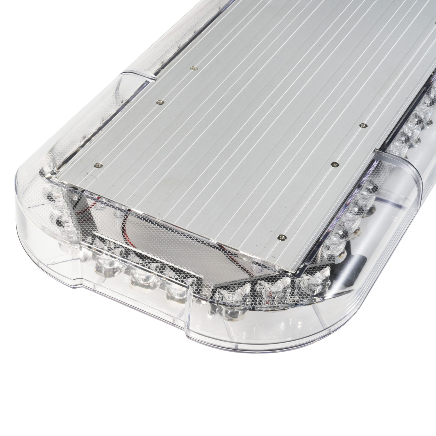 Close-up of Aegiswarn AW-819L durable aluminum light bar cover