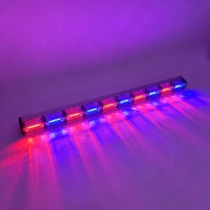 Clear Lens EMS LED Warning Lightbar, AW-4500Plus Aegiswarn red&blue strobe lighting effect demonstration picture
