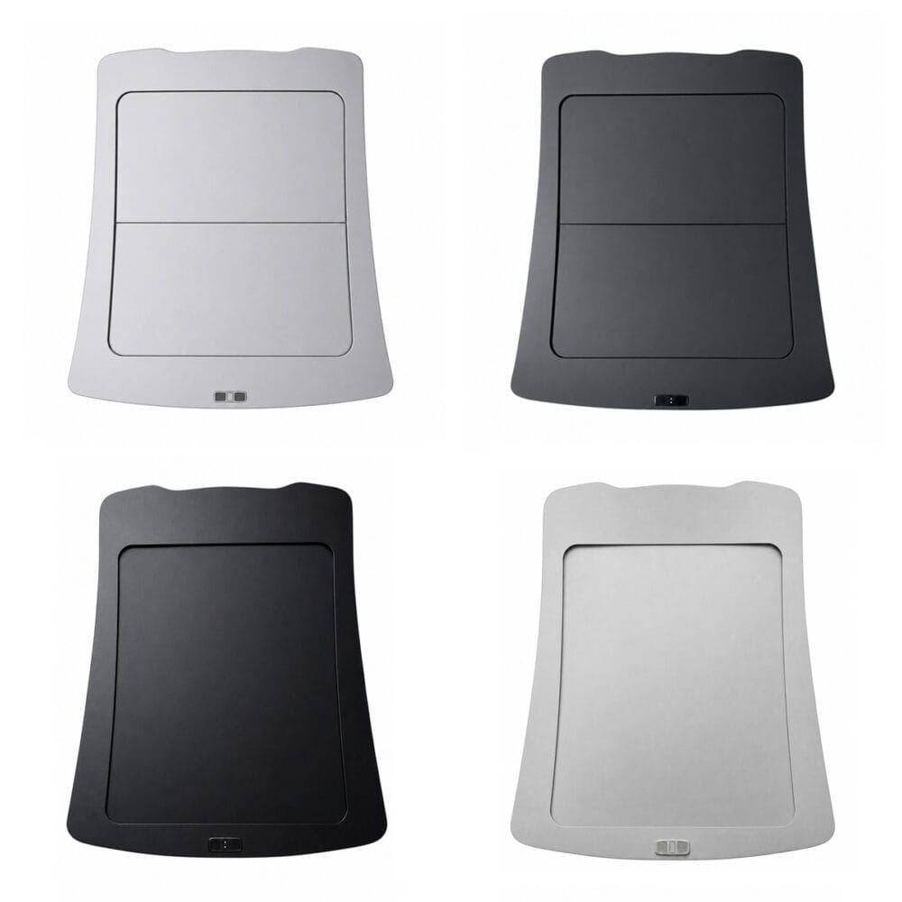 Tesla Model Y Electric Panoramic Roof Sunshade, Black & gray two color combined product display AW-ES2-TMY-B Aegiswarn