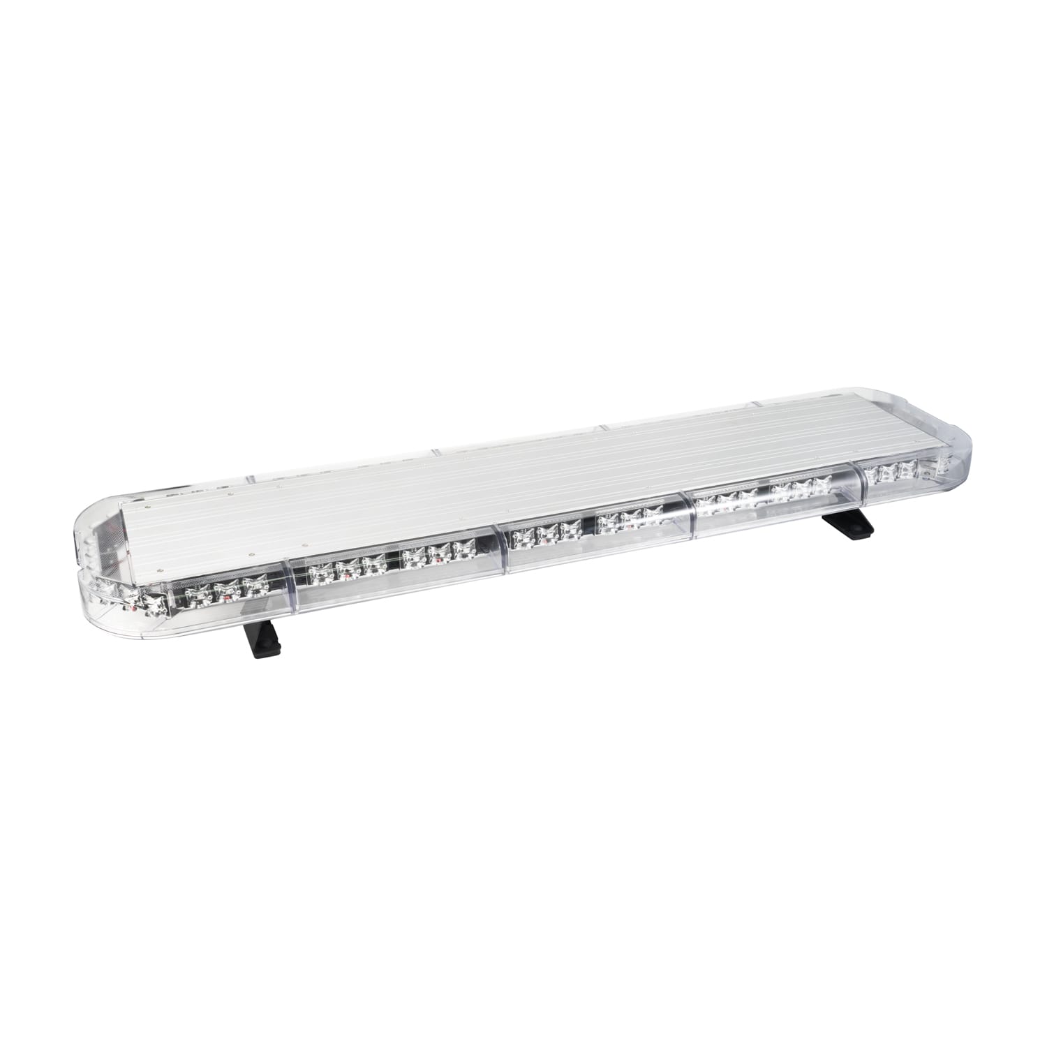 White Clear LED Warning Lightbar, Aluminum Housing Emergency Light Bar AW-819L Aegiswarn side overview real photo