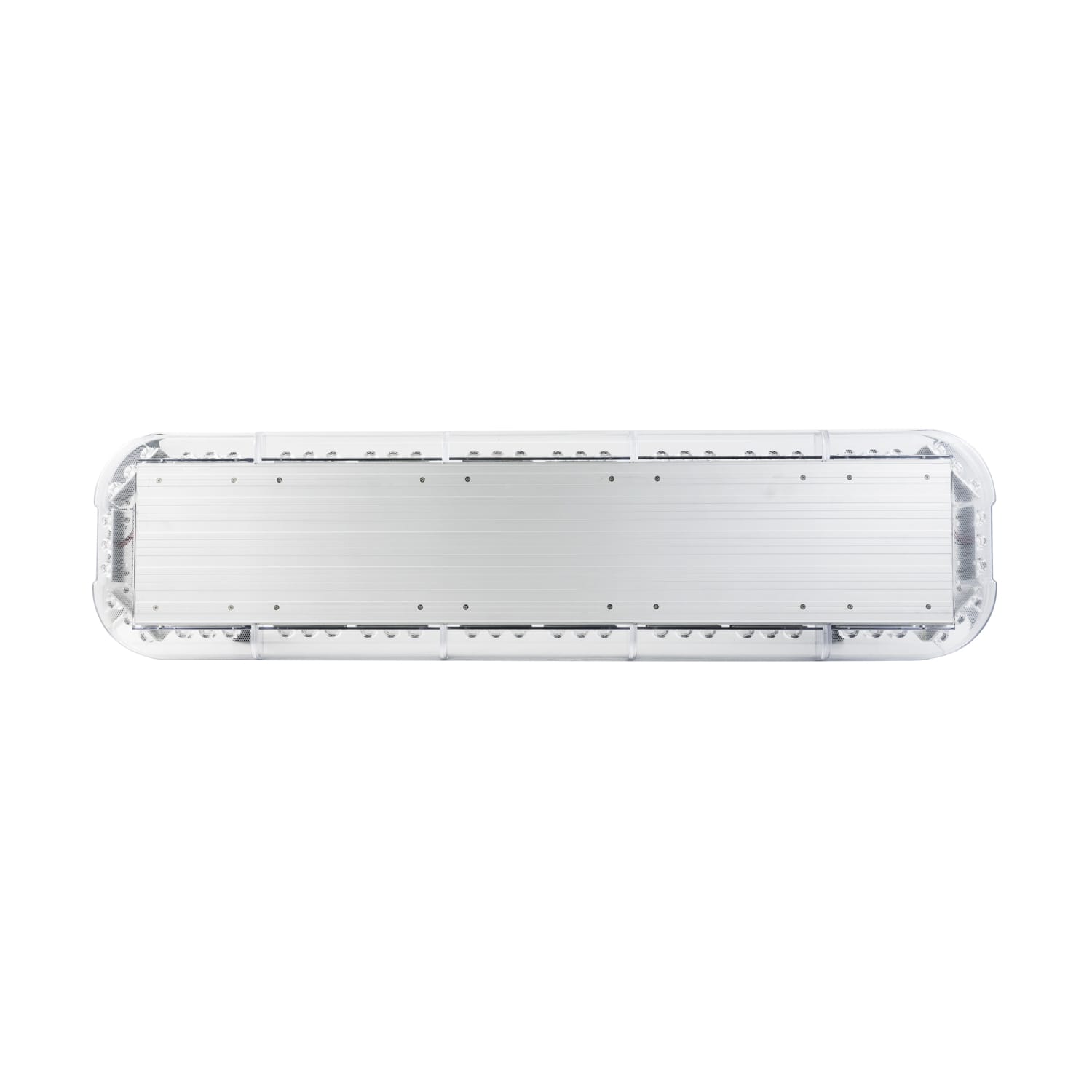 White Clear LED Warning Lightbar, Full Size Aluminum Warning LED Light Bar AW-819L Aegiswarn whole unit shot