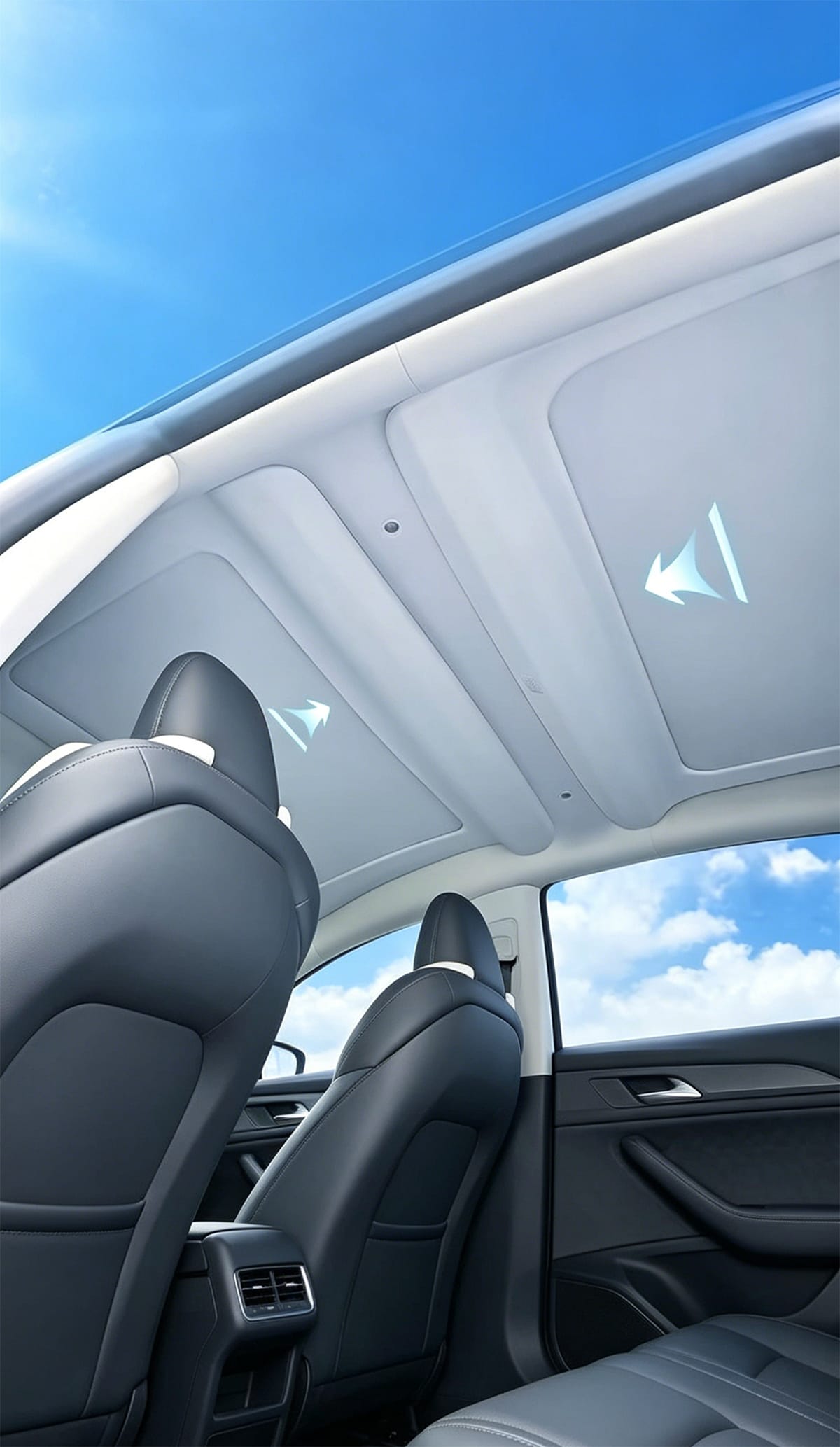 Close-up of the premium non-sagging physical shading fabric used in Aegiswarn AW-ES1-TM3-BV electric sunshade.