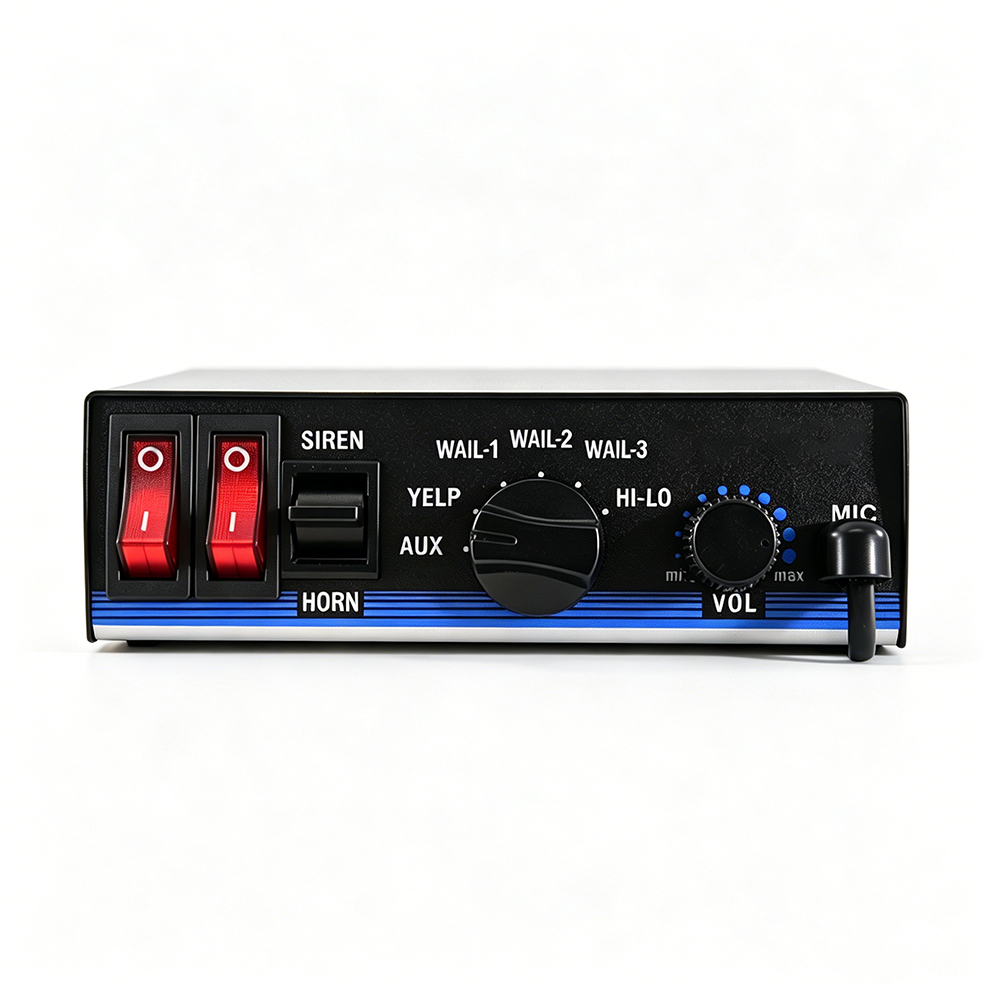 automotive warning sound system vehicle siren control box aw-pf aegiswarn front panel control interface
