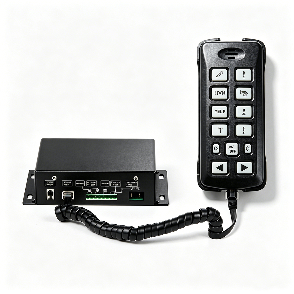 electronic siren amplifier electronic siren amplifier aw-sr6 aegiswarn premium core amplifier and handheld mic control kit
