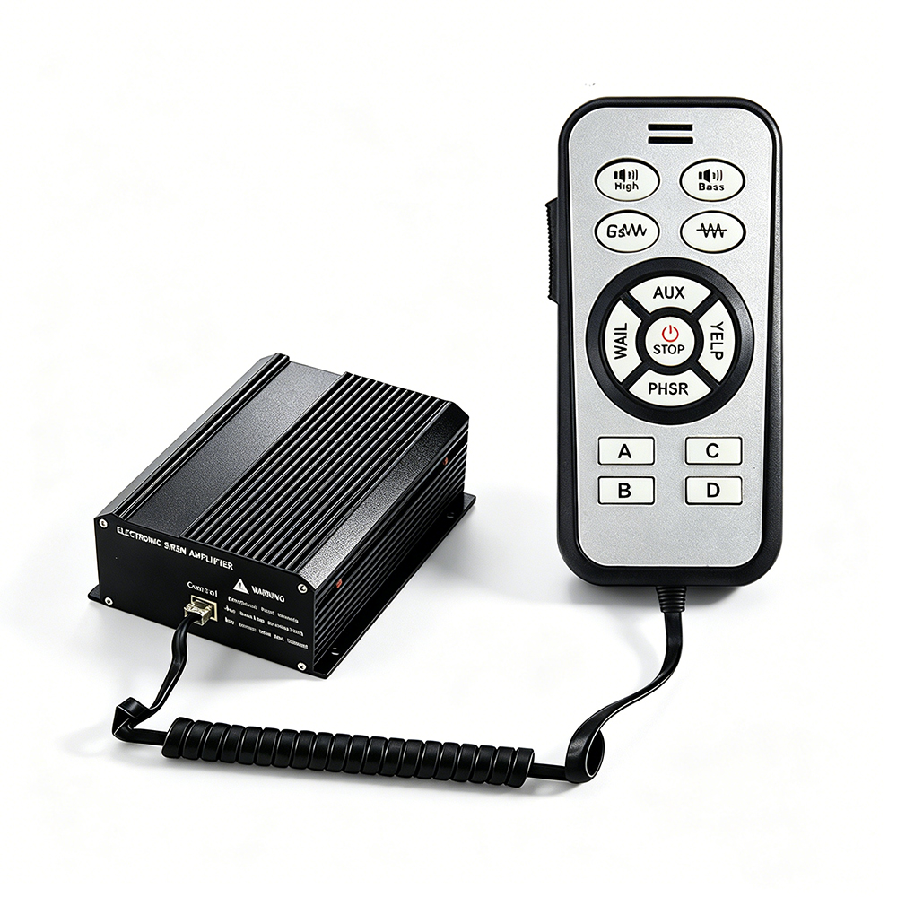 fire engine siren emergency vehicle sirens AW-SR21 AegisWarn combo amplifier system silver