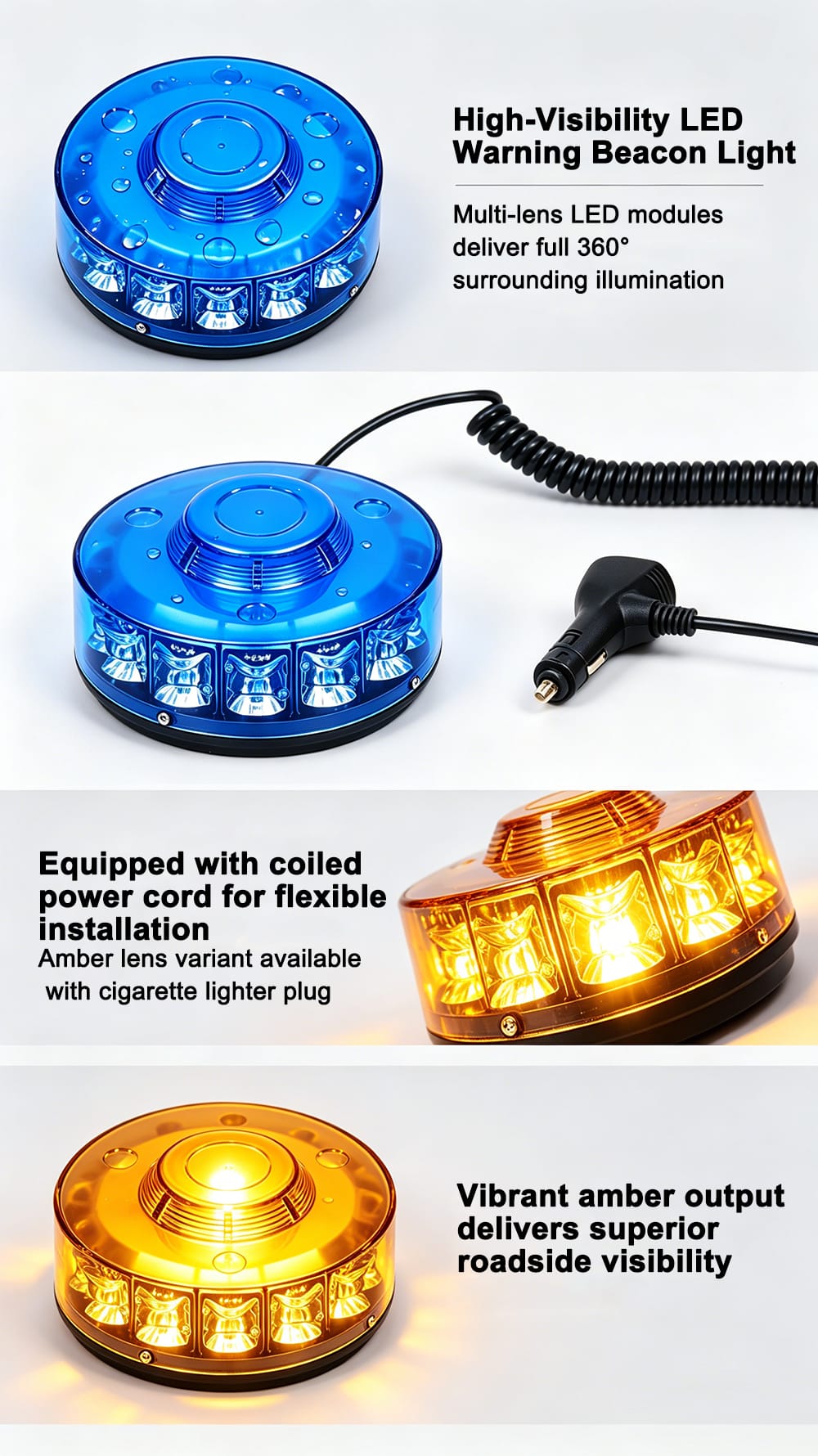 LED warning beacon light emergency strobe beacon AW-BL38 Aegiswarn professional wholesale catalog marketing detail page