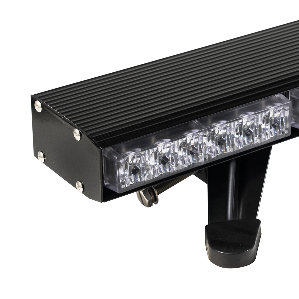 Mine Bar LED Rotating Beacon Light & Alarm Lightbar AW-1200L AegisWarn Extruded Aluminum Housing Protective Side Endcap