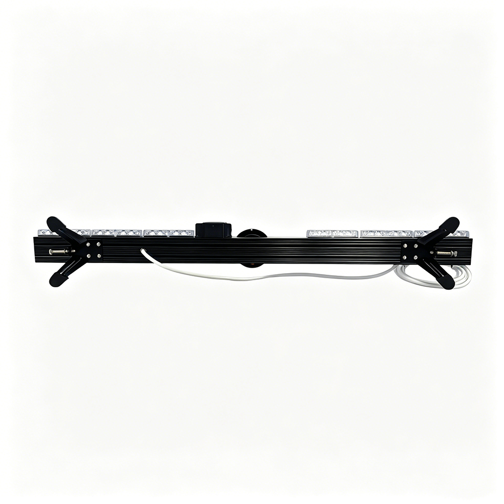 Mine Bar LED Rotating Beacon Light & Alarm Lightbar AW-1200L AegisWarn Rear Side Extrusion Housing and Heavy Duty Wire Loom