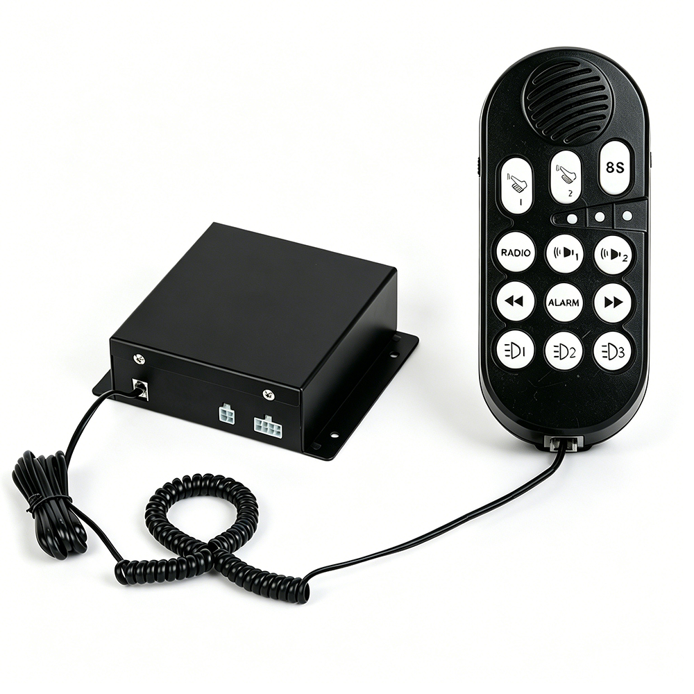 police car siren police car siren aw-sr7 aegiswarn full compact amplifier box and remote control kit