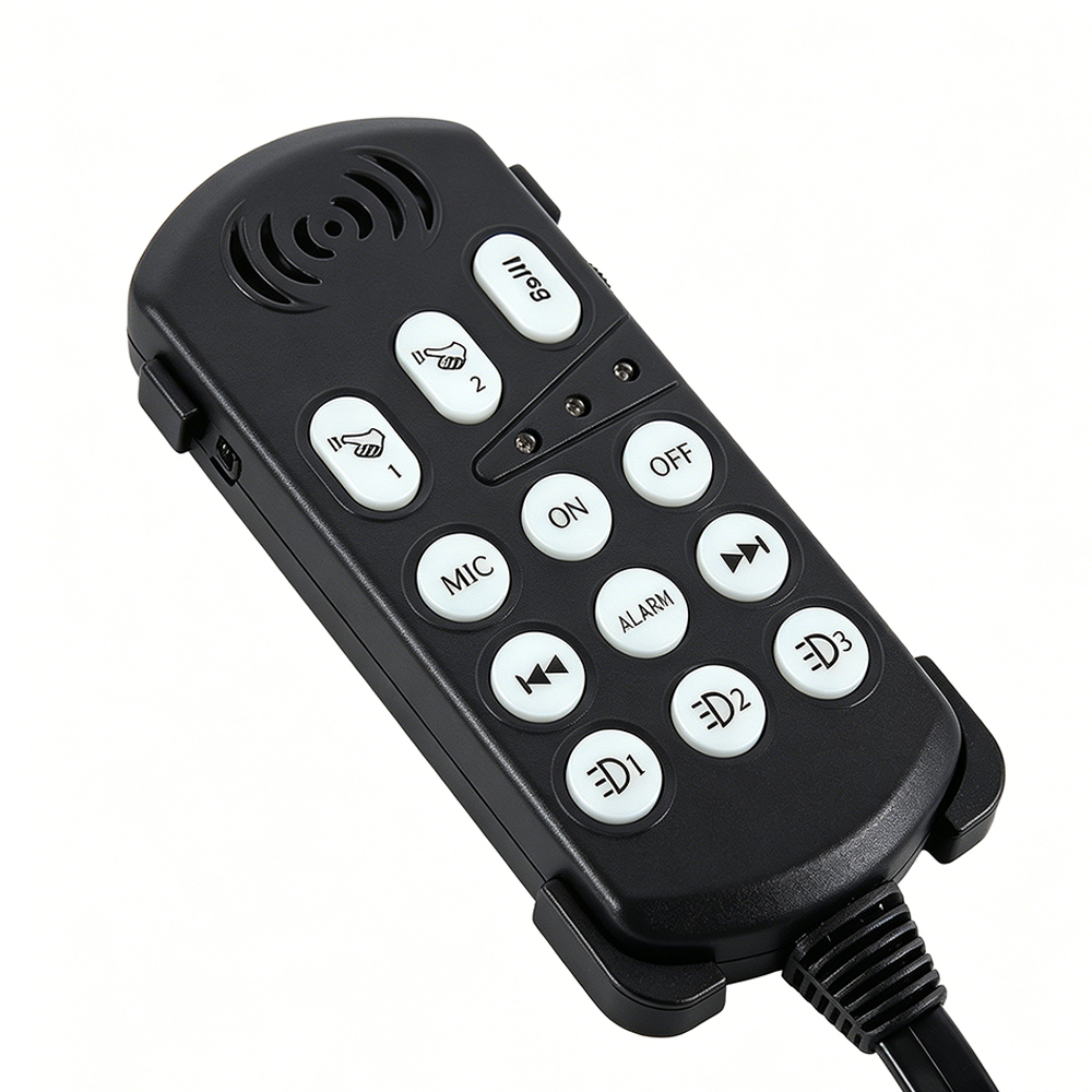 siren amplifier siren amplifier aw-sr8 aegiswarn physical press keys for tone switching microphone interface