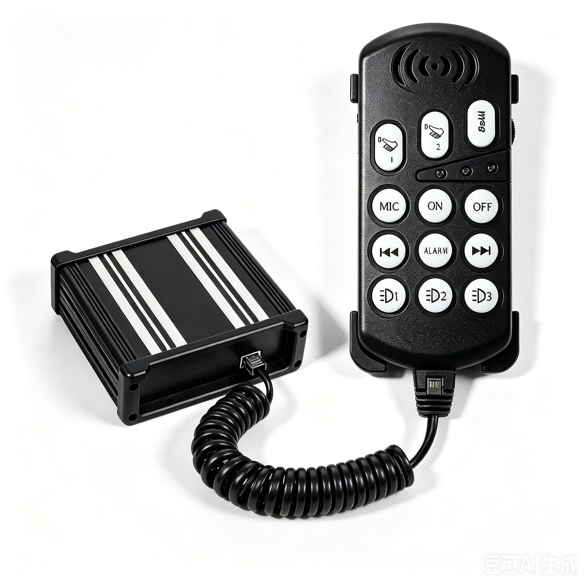 siren amplifier siren amplifier aw-sr8 aegiswarn isolated white background clean b2b buyer sample picture