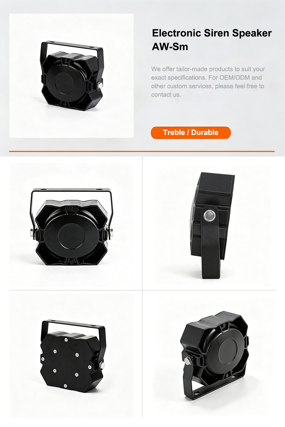 electronic siren speaker electronic siren speaker aw-sm Aegiswarn high conversion marketing sales layout technical catalog