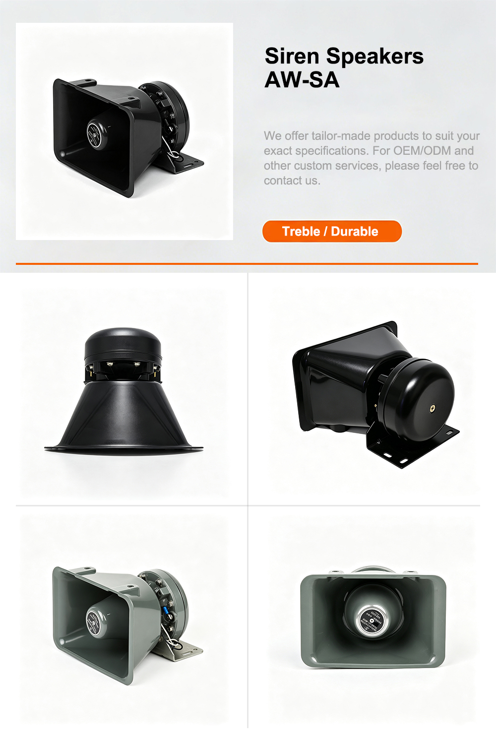 Electronic Siren Speaker Police Siren Speaker AW-SA Aegiswarn