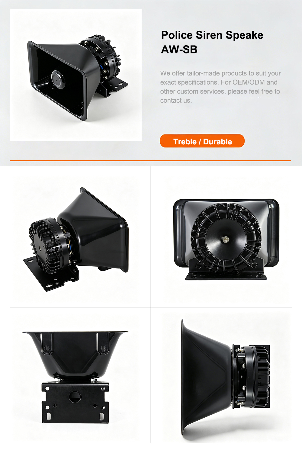 Electronic Siren Speaker Police Siren Speaker AW-SB Aegiswarn