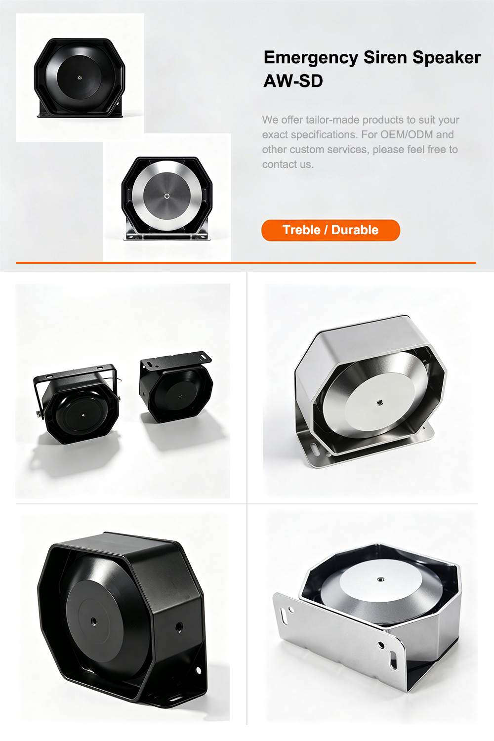 Emergency siren speaker specification details AW-SD Aegiswarn