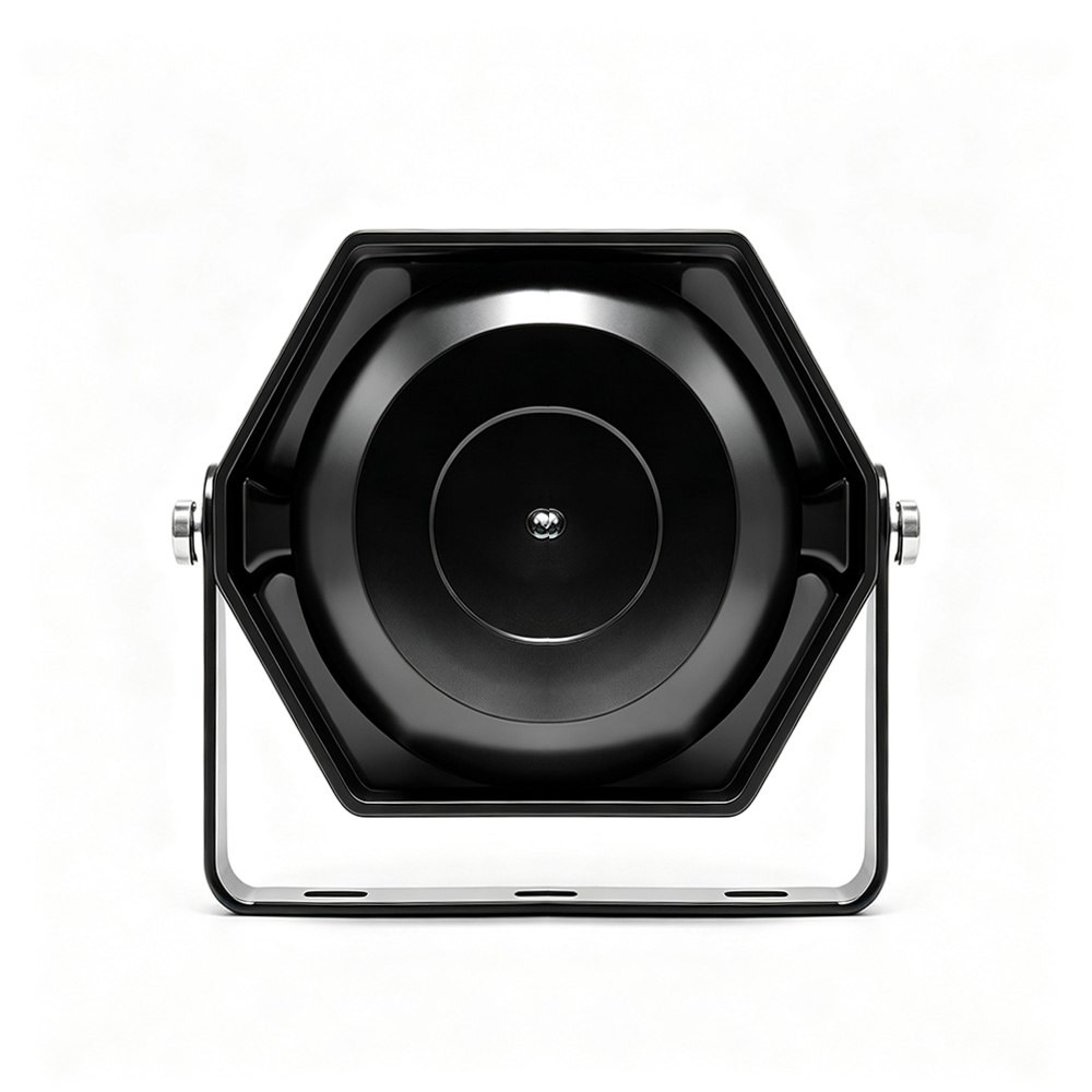 vehicle siren horn vehicle siren horn aw-sg aegiswarn compact hexagonal warning speaker with rotatable heavy duty bracket