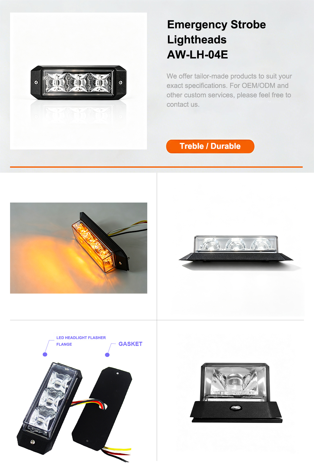 Emergency Strobe Lighthead Product Specifications Overview Banner AW-LH04E Aegiswarn
