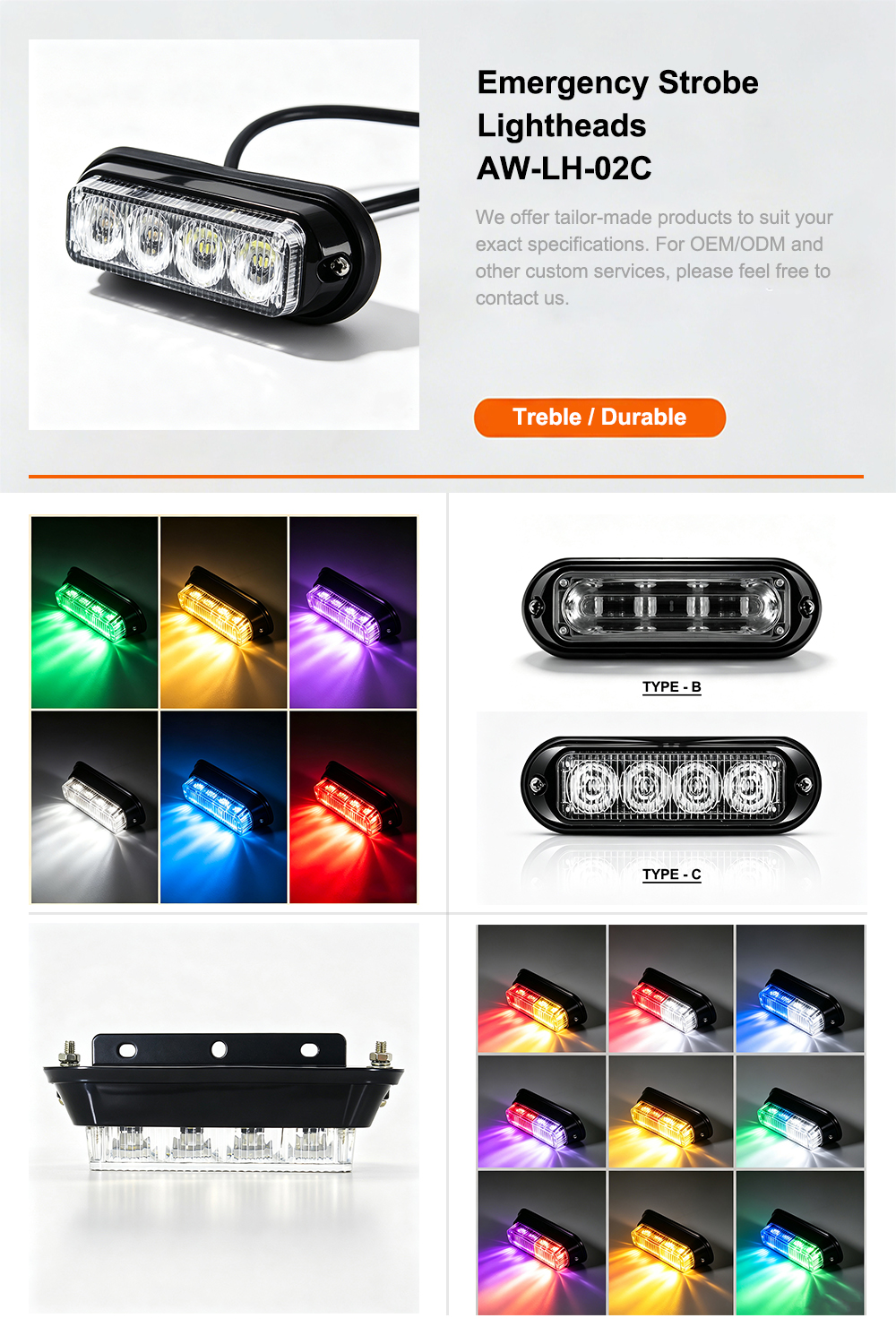 Emergency Strobe Lightheads Product Specifications Overview AW-LH02C Aegiswarn