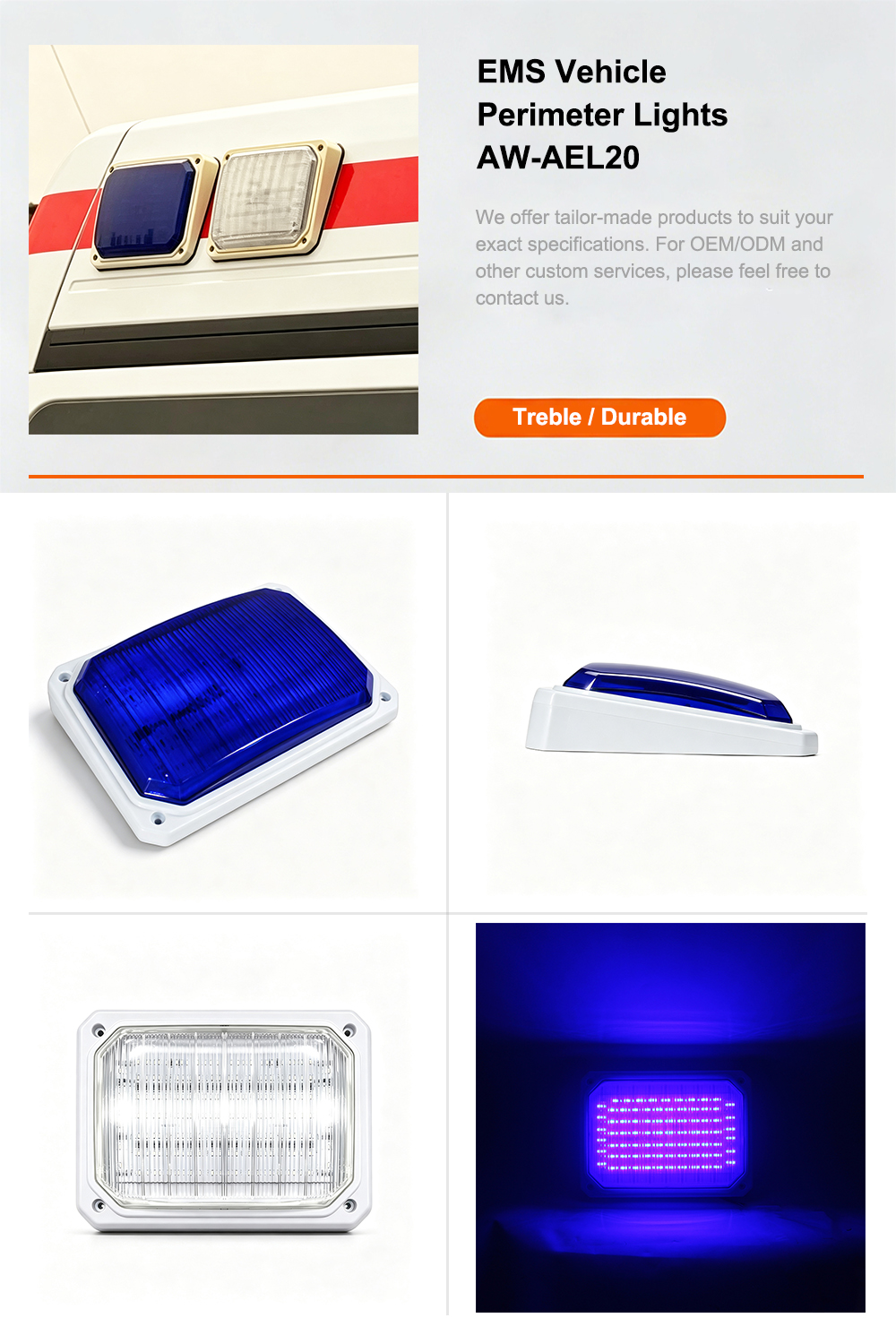 EMS Vehicle Perimeter Lights Emergency Scene Perimeter Warning Light AW-AEL20 Aegiswarn