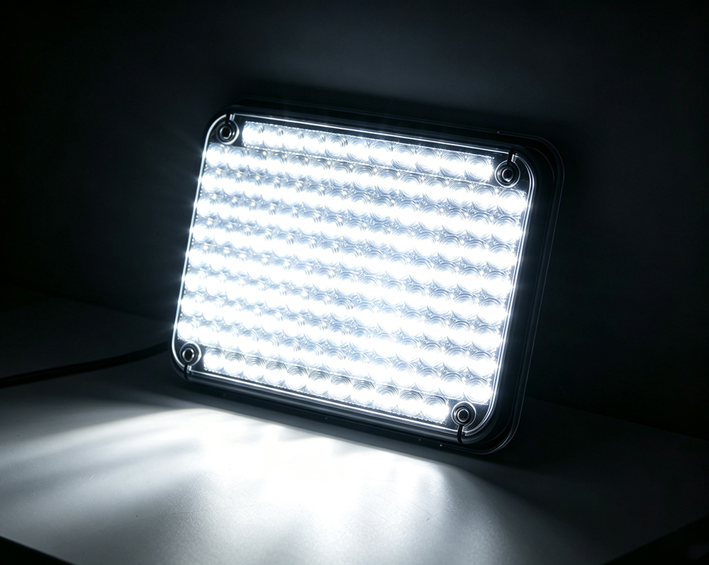 Perimeter Warning Lighthead clear white illuminated shot AW-AEL05 Aegiswarn