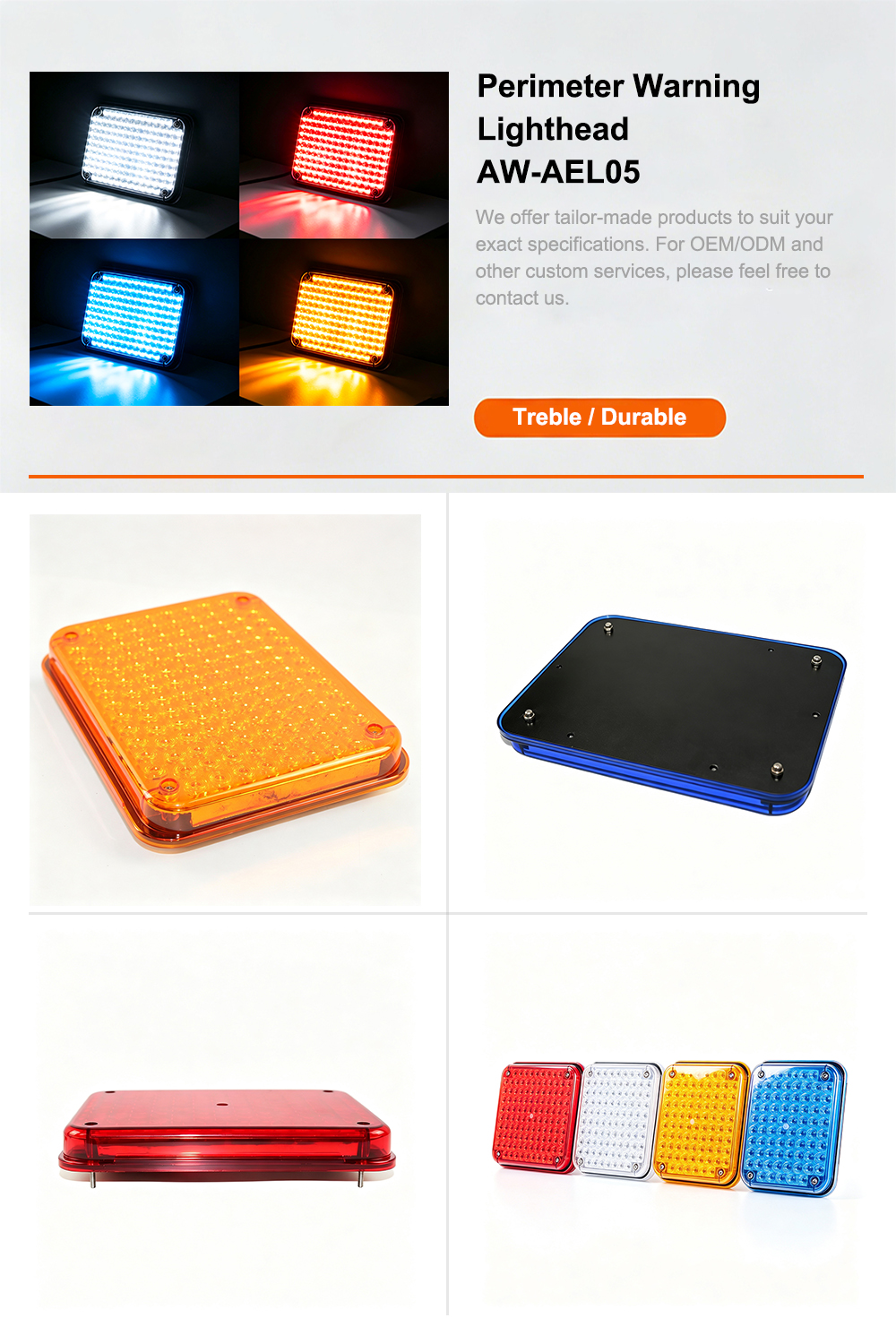 Perimeter Warning Lighthead product specification detail page AW-AEL05 Aegiswarn