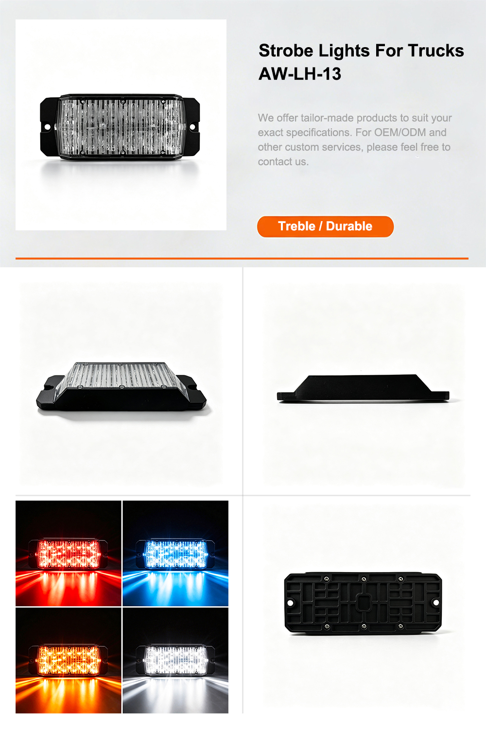 Strobe Lights For Trucks Detail Product Page AW-LH013 Aegiswarn
