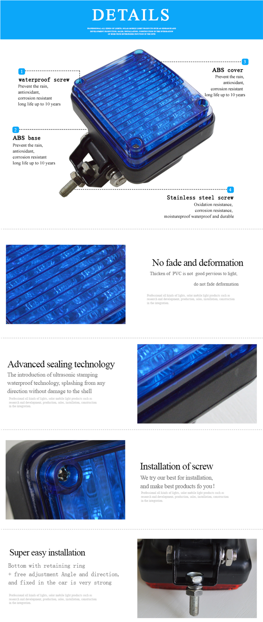 LED Strobe Lights for Motorcycles Feature Banner Infographic AW-MSL03 Aegiswarn