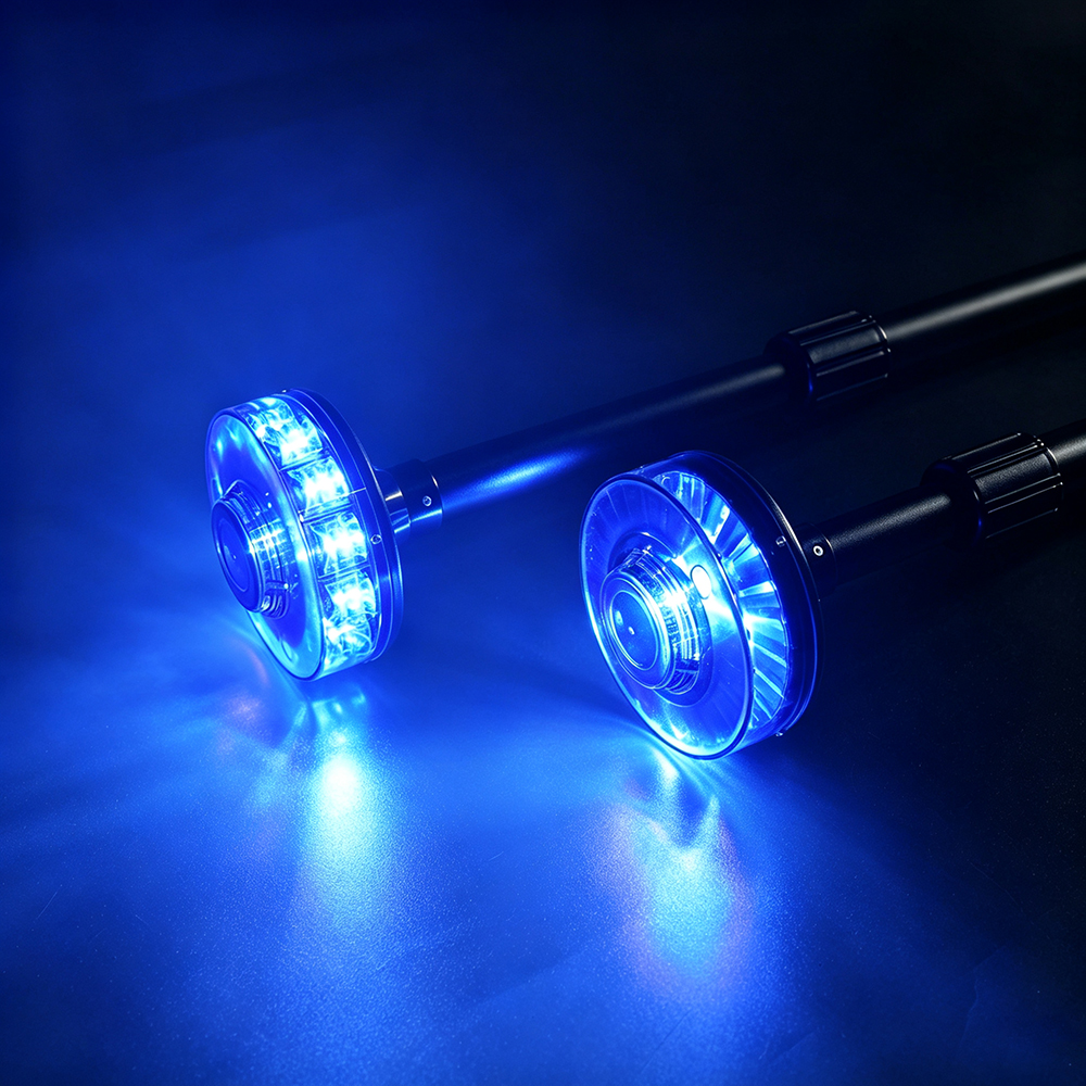 Motorcycle Rear Pole Light Bright Blue Flashing AW-TP14 Aegiswarn