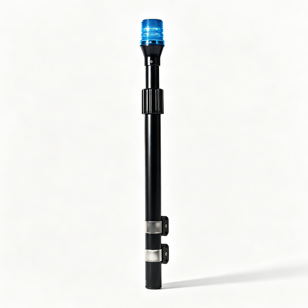 Motorcycle Safety Pole Light Blue Strobe AW-TP17 Aegiswarn