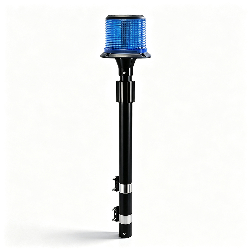 Police Motorcycle Pole Light Blue LED Warning Beacon AW-TP08 Aegiswarn