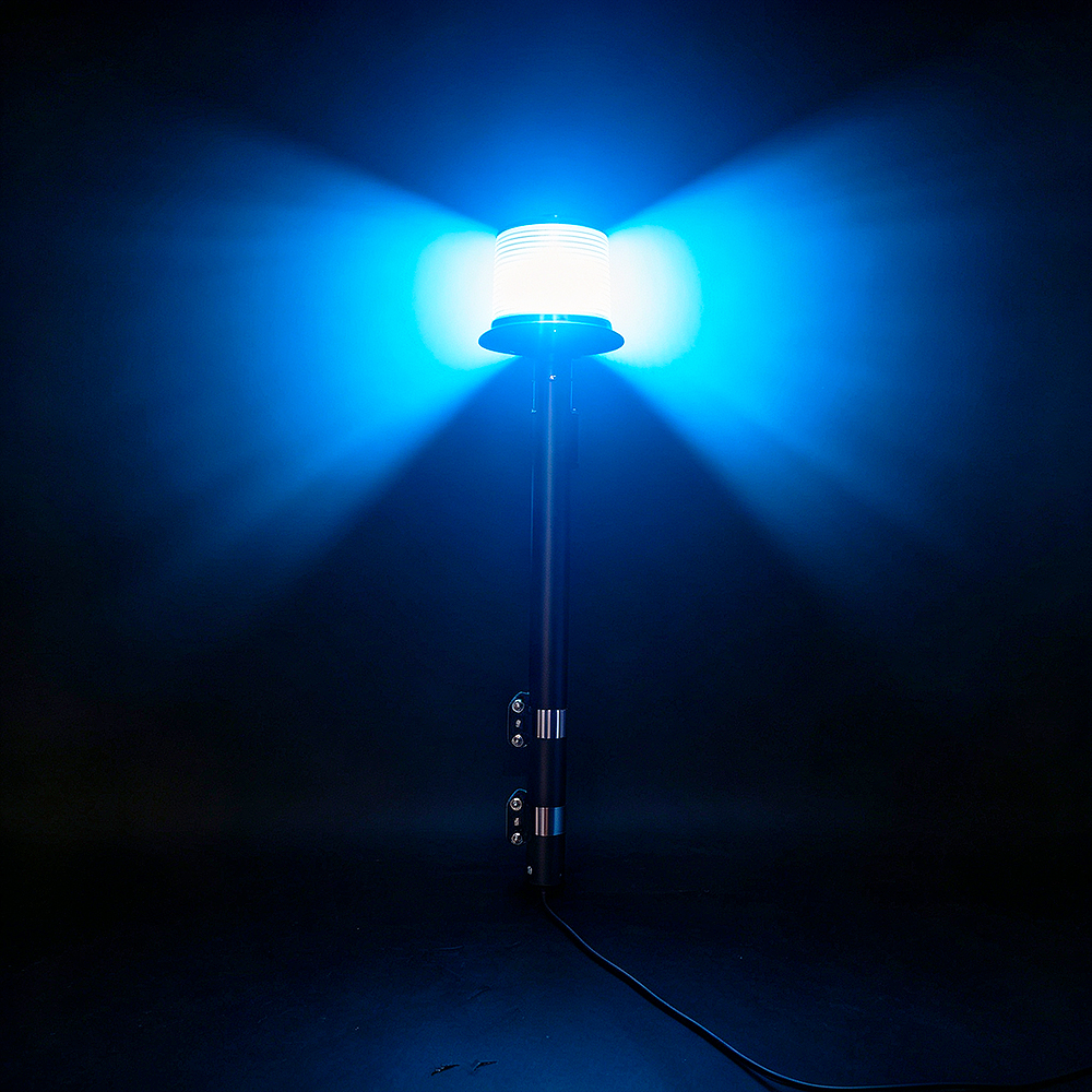 Police Motorcycle Pole Light Nighttime Illumination Test AW-TP08 Aegiswarn