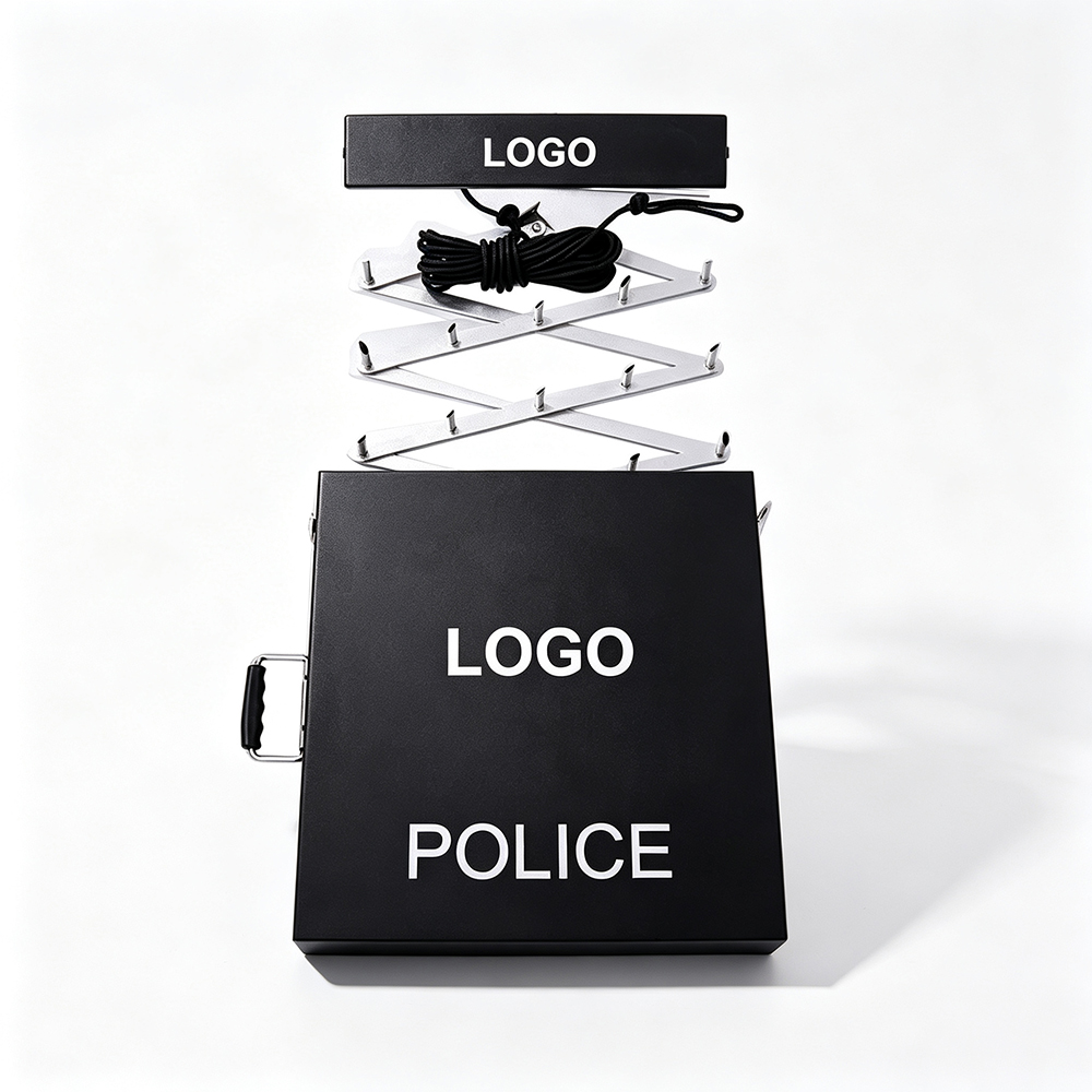 roadblock spike strip custom police logo printing top view AW-LZ03 aegiswarn
