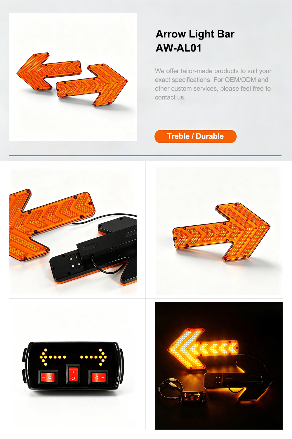 Arrow Light Bar LED Traffic Advisor Overview Banner AW-AL01 Aegiswarn