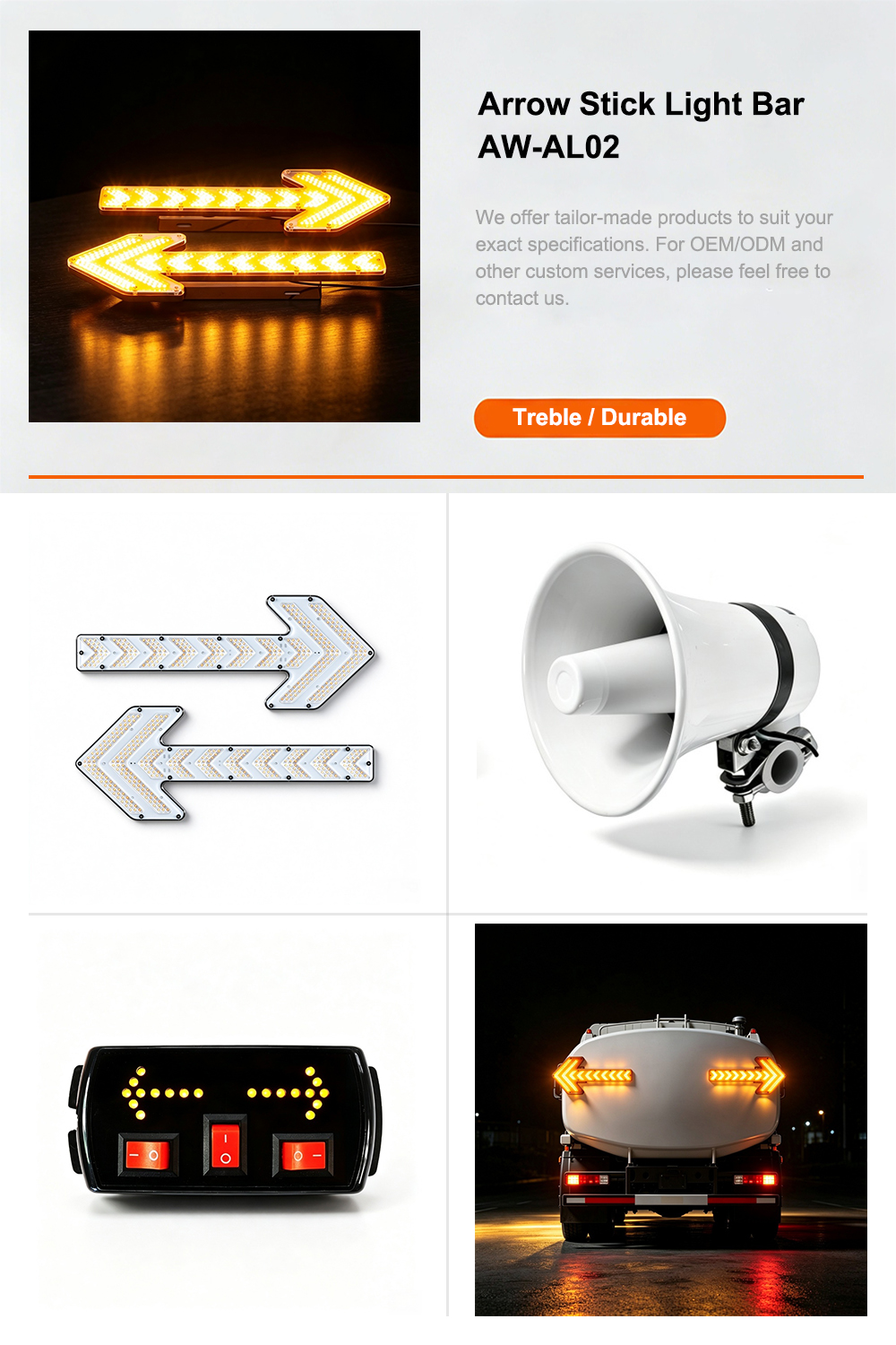 Arrow Stick Light Bar Snow Plow Truck Warning Light Product Banner AW-AL02 Aegiswarn