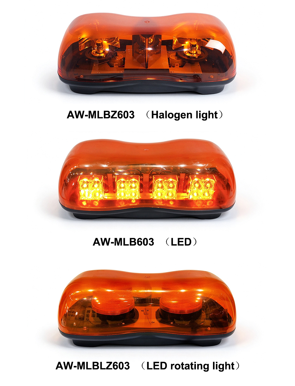 Mini Strobe Lightbar Tow Truck Warning Light Halogen LED Options AW-MLB603 Aegiswarn
