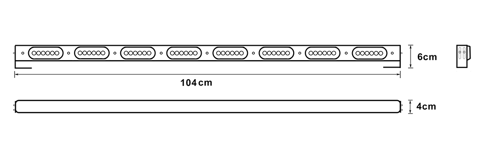 Traffic Advisor Light Bar Warning Vehicle Emergency Light Dimensions Drawing AW-TA01 Aegiswarn