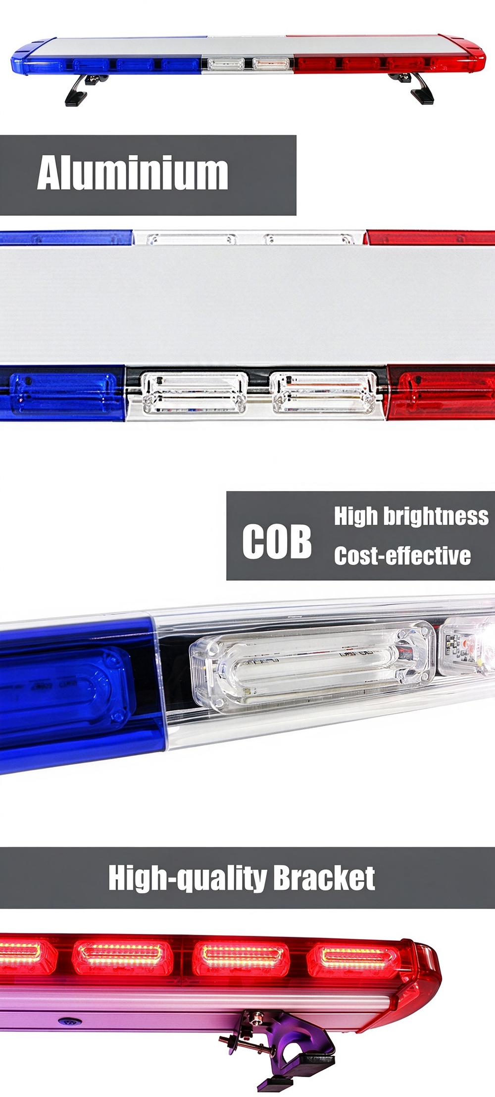 Warning Light Bar Emergency LED Lightbar COB Module Banner AW-LB905 Aegiswarn